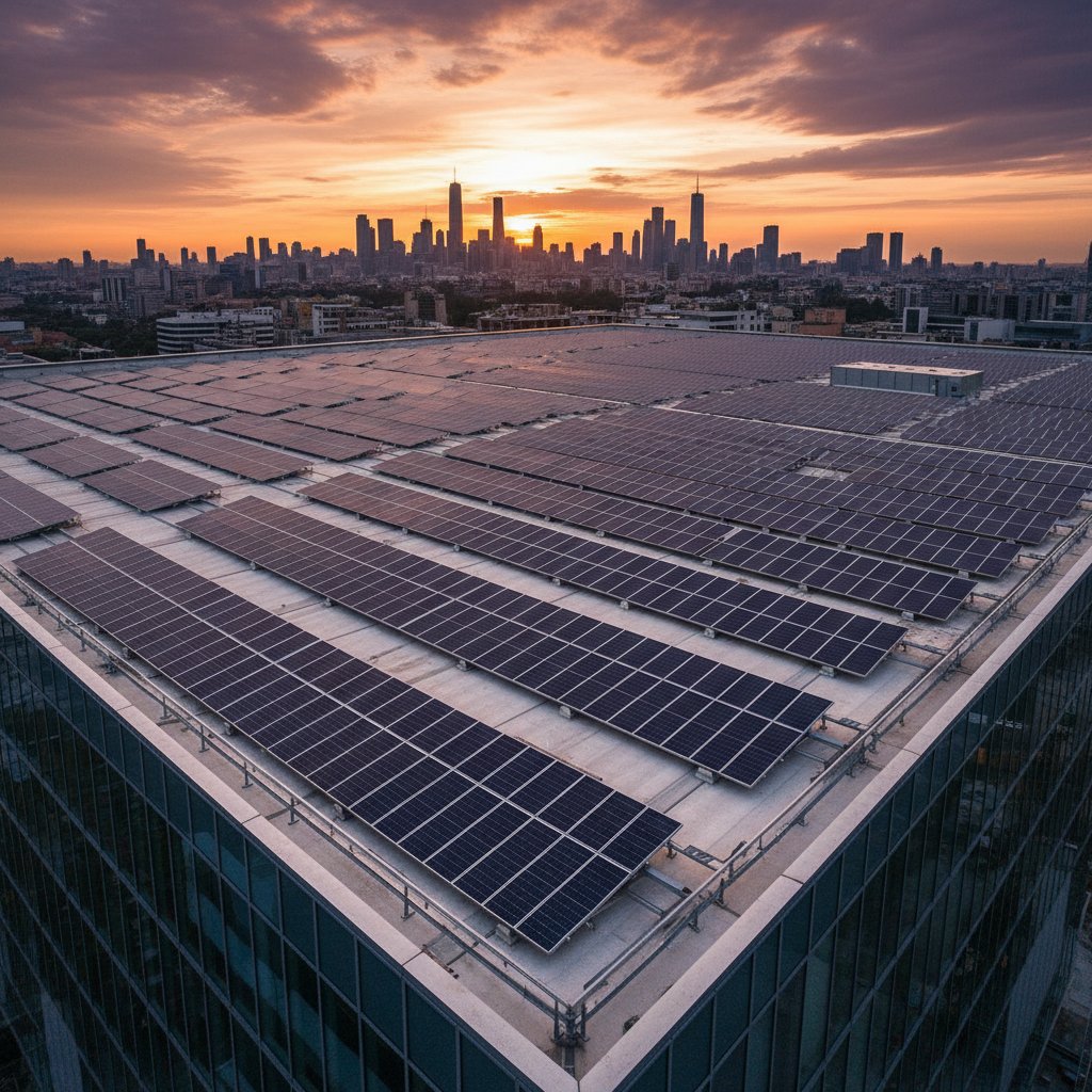 Commercial solar system for office building